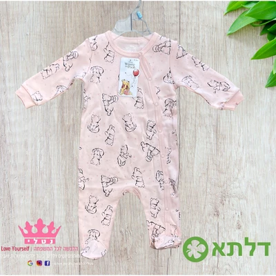 אוברול מעבר דק בנות לתינוקות דלתא 0M-24M