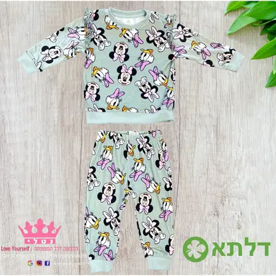 פיגמות קטיפה תינוקות בנות דלתא מידות 3M-24M